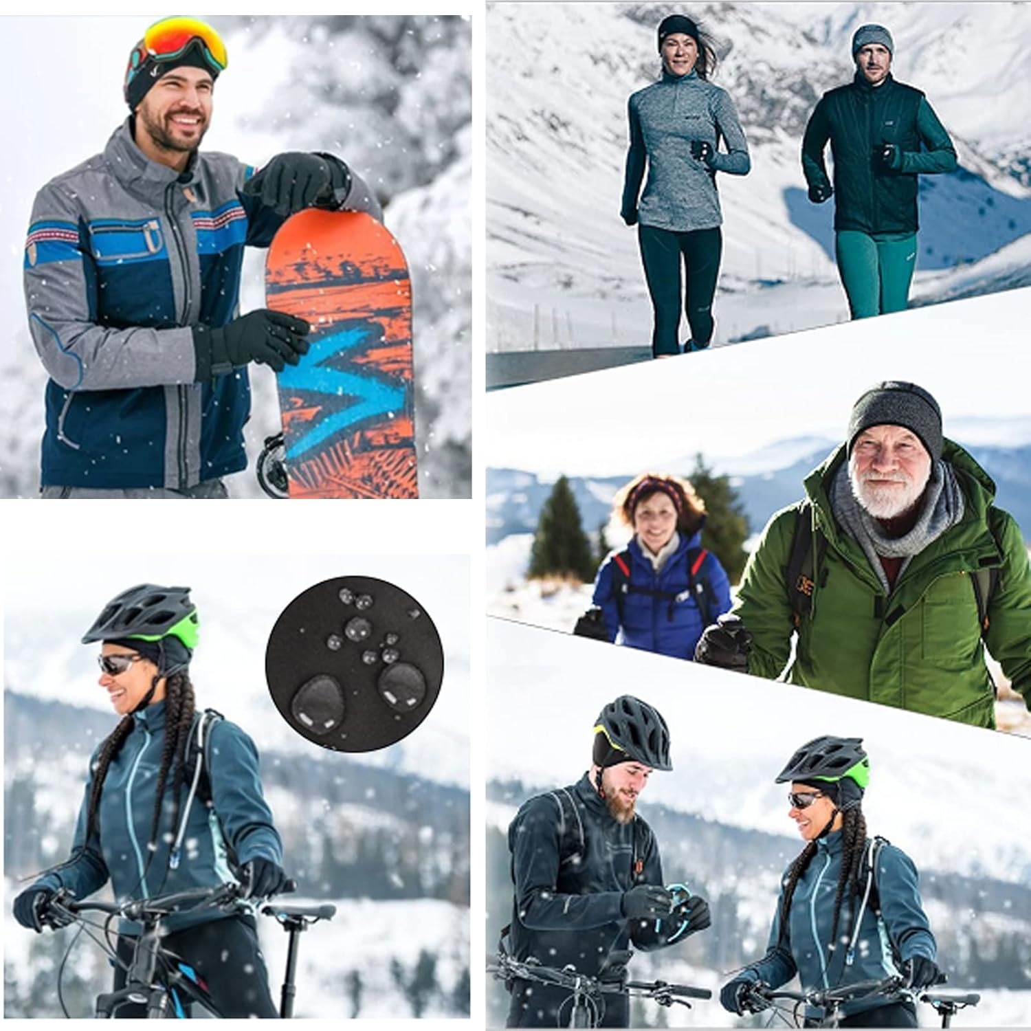 Skull Cap Helmet Liner - Unisex Rüzgar Geçirmez Termal Polar Bere,