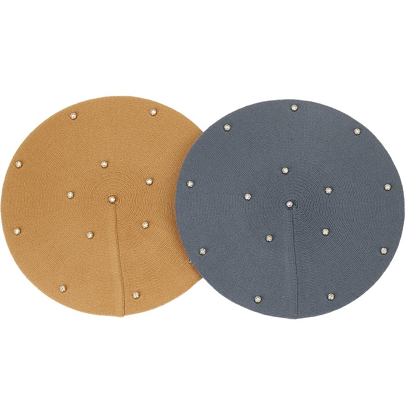 Kadın Renkli Taşlı Bere Şapka  - Beret French Wool incelemesi ve fiyatı