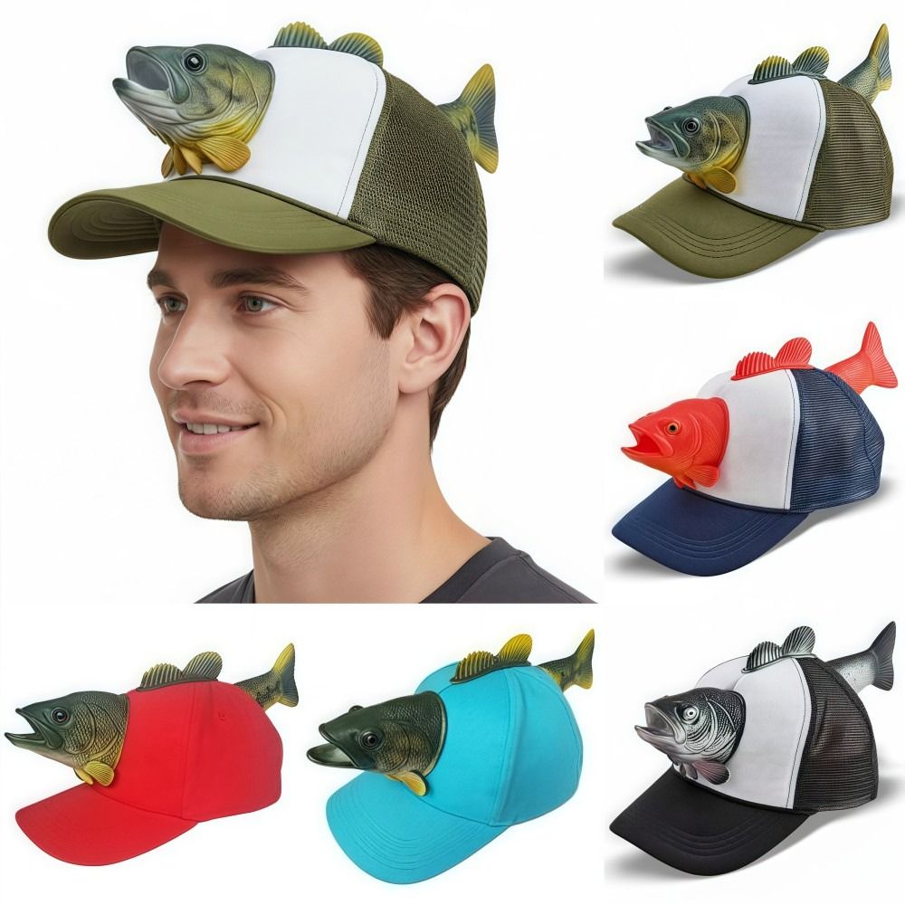 Komik 3D Balık Hayvan Kamyon Ş - Trucker Cap Mesh incelemesi ve fiyatı
